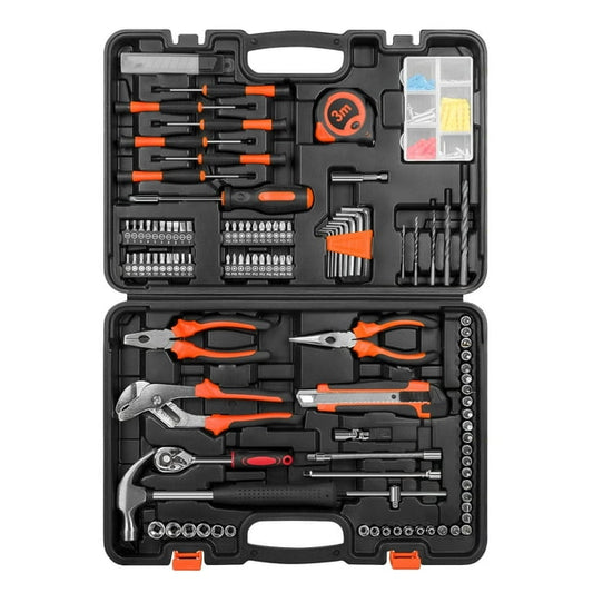 TORIO 171-Piece Tool Set, Complete Home & Garage Repair Kit with Wrenches, Screwdrivers, Pliers, Hammers & More