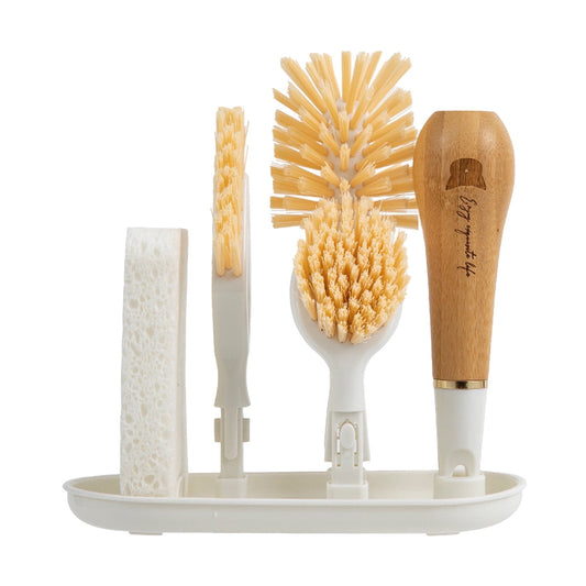 Torio Multipurpose Kitchen Cleaning Brush Set, Scratch-Free Oil Removal Brush for Pots, Stovetops, Dishes, Cookware