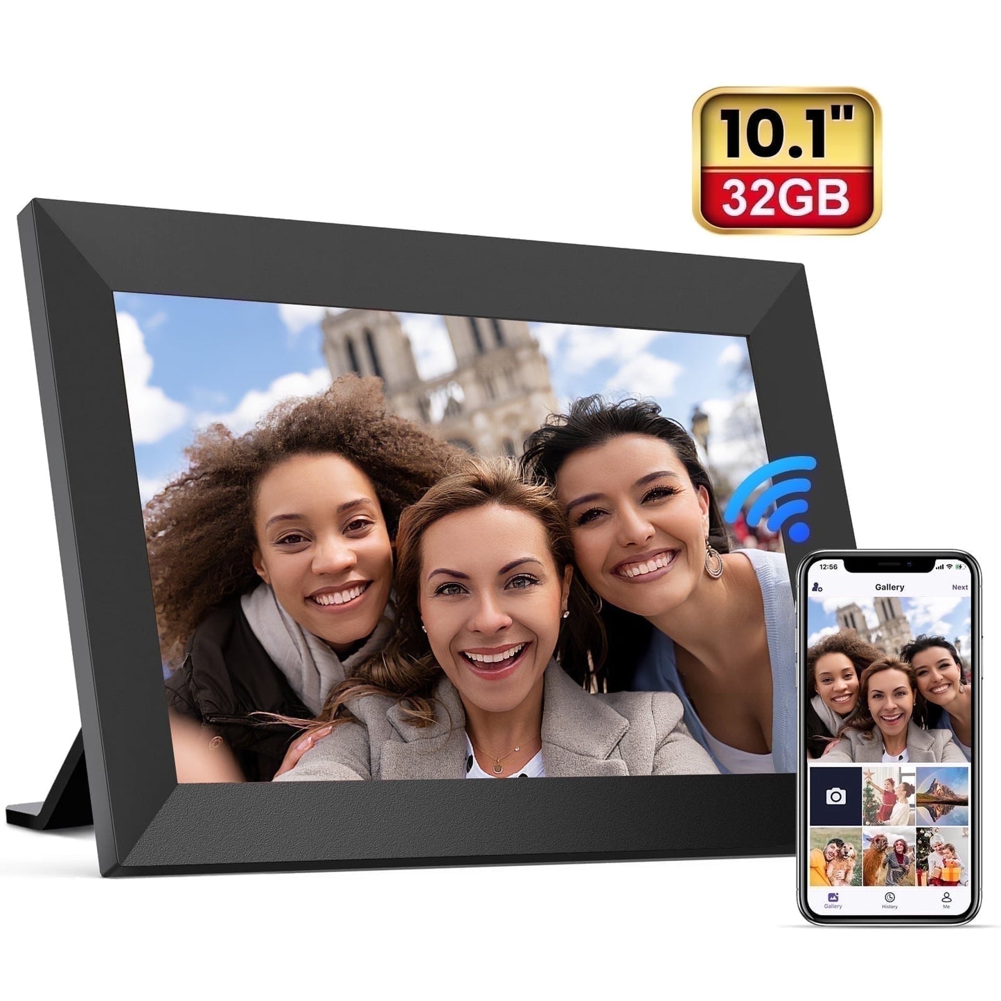 Torio WiFi Digital Picture Frame, 10.1" Digital Photo Frame Built-in 32 GB Memory with IPS Touchscreen Share Instant Photo from Anywhere Best Gift Choice