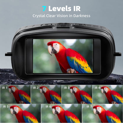 Night Vision Goggles - 4K Binoculars 5000mAh Battery, 32GB TF Card 3" HD Screen for Camping Security, Black
