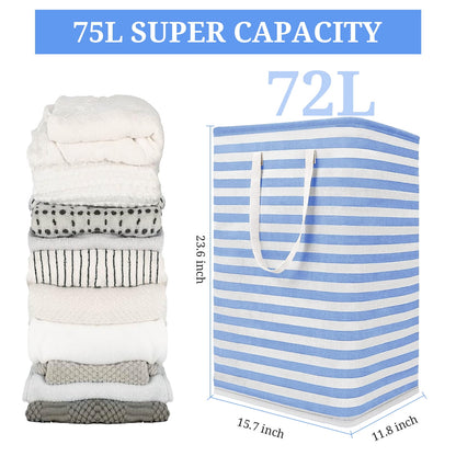 KUOSE Laundry Basket, 2-Pack 72L Large Capacity Collapsible Laundry Hamper Waterproof for Home,Dorm Clothes Toy Storage