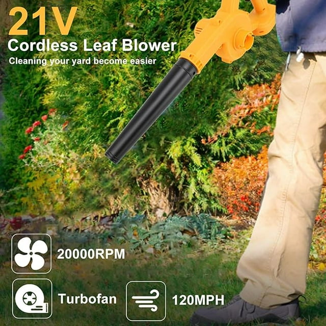 Hurricane Class Electric Leaf Blower, Super Wind Power, Variable Speed Electric Leaf Blower with 2 x 4.0Ah Batteries and Charger, Leaf Debris Cleared Instantly, for Yard, Hallway, Warehouse Cleaning