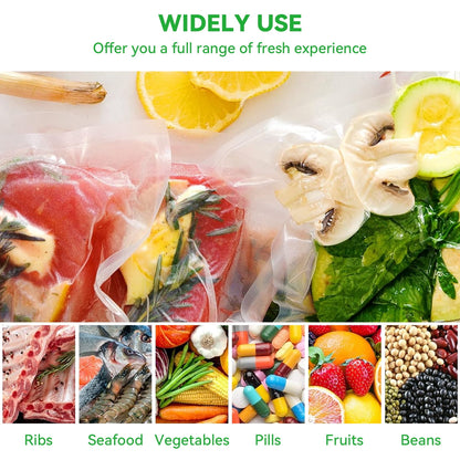 Torio BPA-Free Vacuum Sealer Bags, 2 Rolls (11.8" x 16.4') Heavy Duty Commercial Grade for Freezer & Sous Vide Cooking