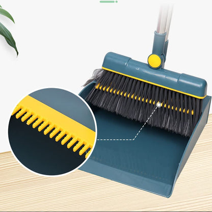 Broom and Dustpan Set for Home,Dustpan and Broom Set with 33 inch Long Handle for Home Kitchen Room Office Lobby Floor Use Upright Stand Up Broom and Dustpan Set for Home