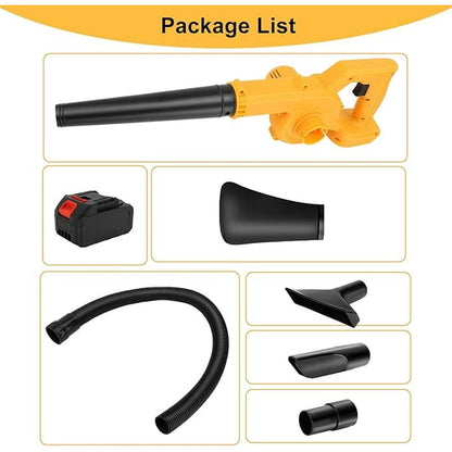 Hurricane Class Electric Leaf Blower, Super Wind Power, Variable Speed Electric Leaf Blower with 2 x 4.0Ah Batteries and Charger, Leaf Debris Cleared Instantly, for Yard, Hallway, Warehouse Cleaning