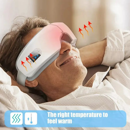 Eye Massager with Remote for Migraines Heat, Compression, Music, Heated Eye Mask