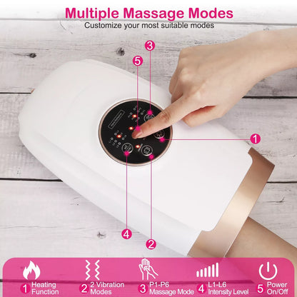 Electric Hand Massager Machine Rechargeable Hand Massager with Heat Palm Massage