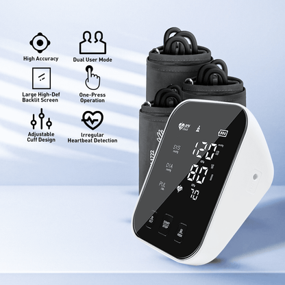 Blood Pressure Monitor - Digital Bp Machine - Automatic Upper Arm Blood Pressure Cuff 8.7-16.5 inches - Large LCD Display 120 Sets Memory