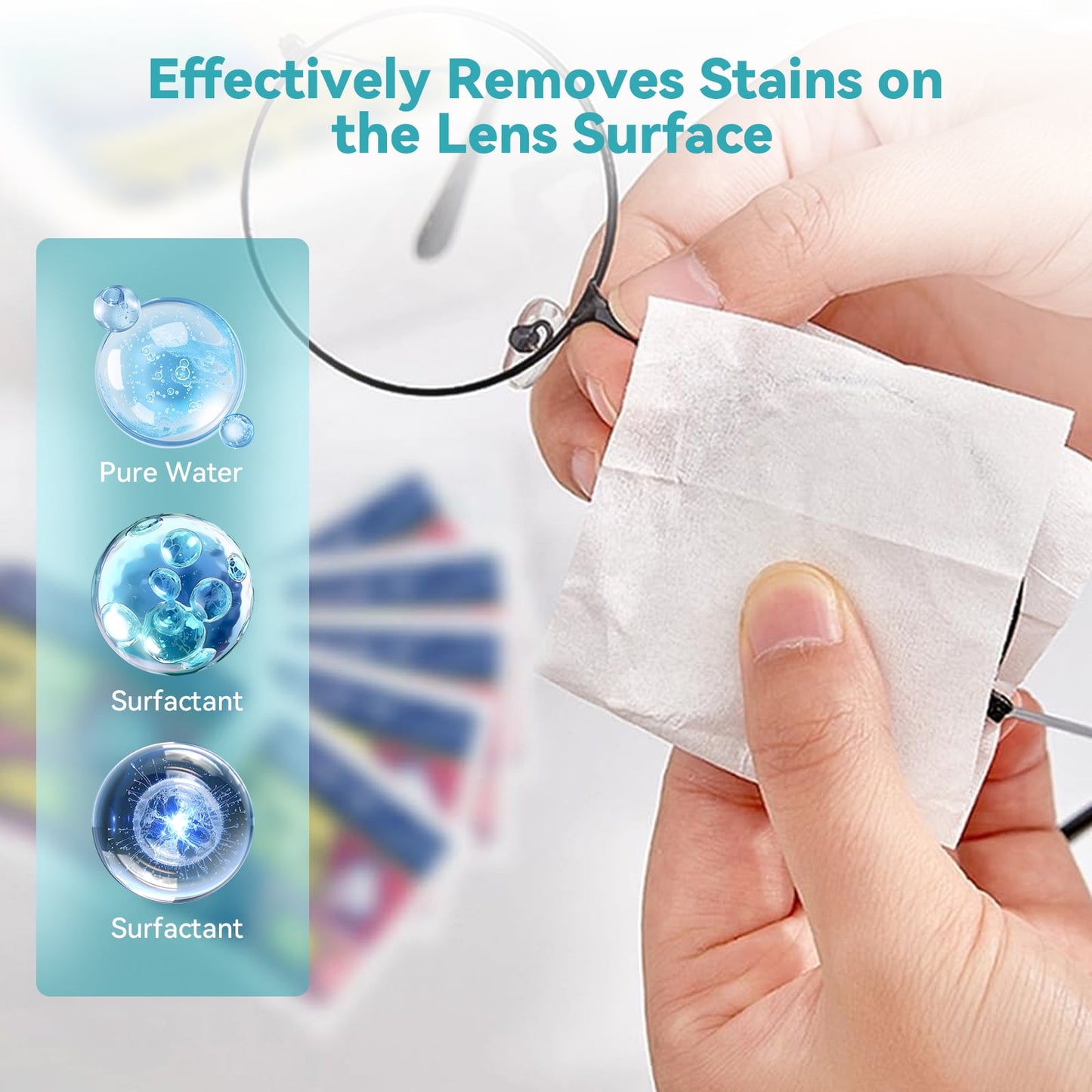 TORIO Eyeglass Cleaning Wipes, 300 Count – Streak-Free Formula for Glasses, Phones, Tablets, Lenses – Safe, Eco-Friendly, Convenient