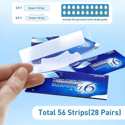 Teeth Whitening Strips for Tooth White: 56 Strips Teeth Whitening Kit for Deep Stains Removal, Mint