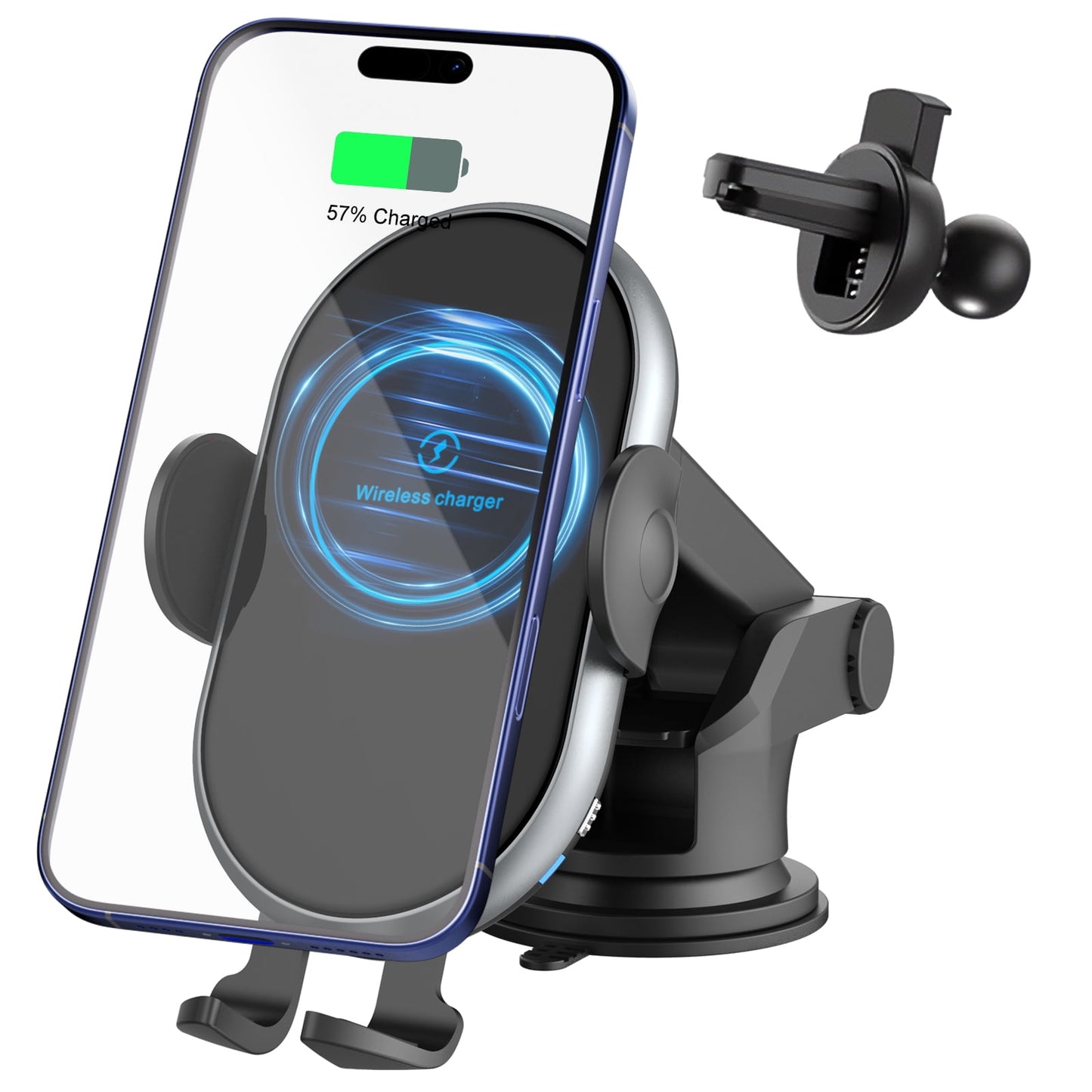 Car Charger Mount Compatible for iphone, Phone Charger Holder for Car Dashboard, Hands Free Car Phone Holder Mount Dash Compatible for iphone 16 15 14 13 12 Pro Max Plus Car Accessories
