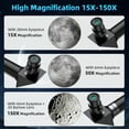 Kailwokk Telescope for Adults & Kids, 70mm Aperture Portable Telescopes with Height Adjustable Tripod & Phone Adapter, Astronomy Beginner Gift