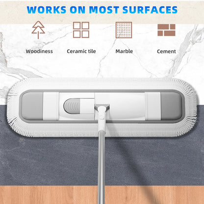 TORIO 2-in-1 Wet & Dry Mop, for Hardwood and Tile Floors Streak-Free, Quick-Drying, High Absorbency Cleaning Tool