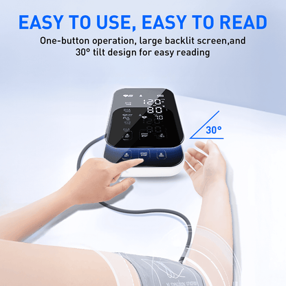 Blood Pressure Monitor - Digital Bp Machine - Automatic Upper Arm Blood Pressure Cuff 8.7-16.5 inches - Large LCD Display 120 Sets Memory