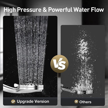 ATUPEN Shower Head with Handheld, High Pressure 10 Modes with 59" Stainless Steel Hose Adjustable Holder