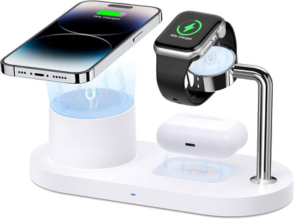 ETEPEHI Wireless Charger Compatible for iPhone: 3 in 1 Magnetic Charging Station Compatible for iPhone iWatch & Airpods