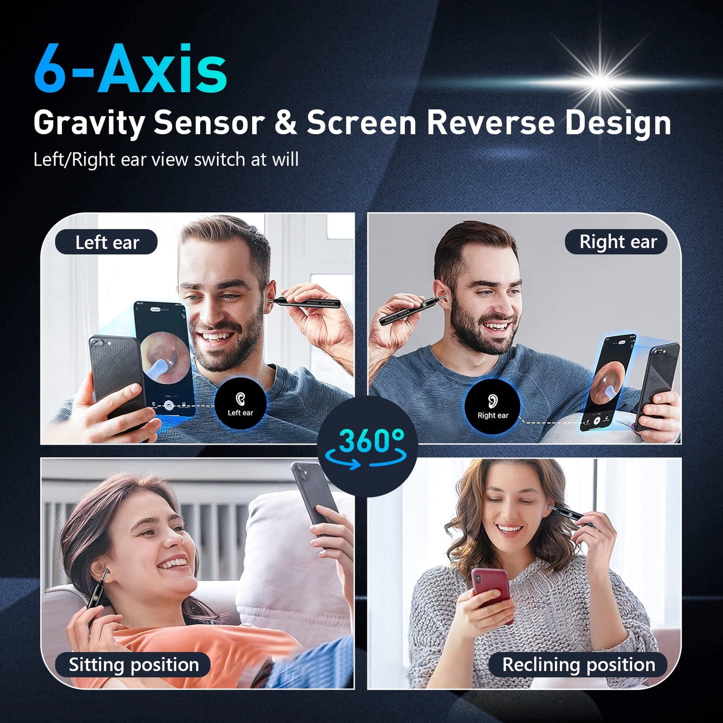 Ear Wax Removal: detects motiond Wireless Ear Cleaner Tool Set with 1080P HD Ear Scope, Ear Camera for iPhone, iPad & Android Phones