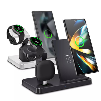 4 In 1 Fast Wireless Charger Charging Station For iPhone Samsung Galaxy Watch Ultra/7 S25