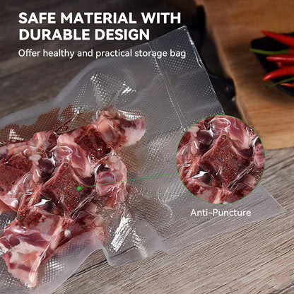 Torio BPA-Free Vacuum Sealer Bags, 2 Rolls (11.8" x 16.4') Heavy Duty Commercial Grade for Freezer & Sous Vide Cooking