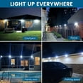 SZRSTH Solar Outdoor Lights -Waterproof Sensor Wireless Security Lights for Garden Fence Yard, 4Pack