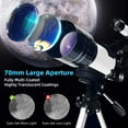 Kailwokk Telescope for Adults & Kids, 70mm Aperture Portable Telescopes with Height Adjustable Tripod & Phone Adapter, Astronomy Beginner Gift