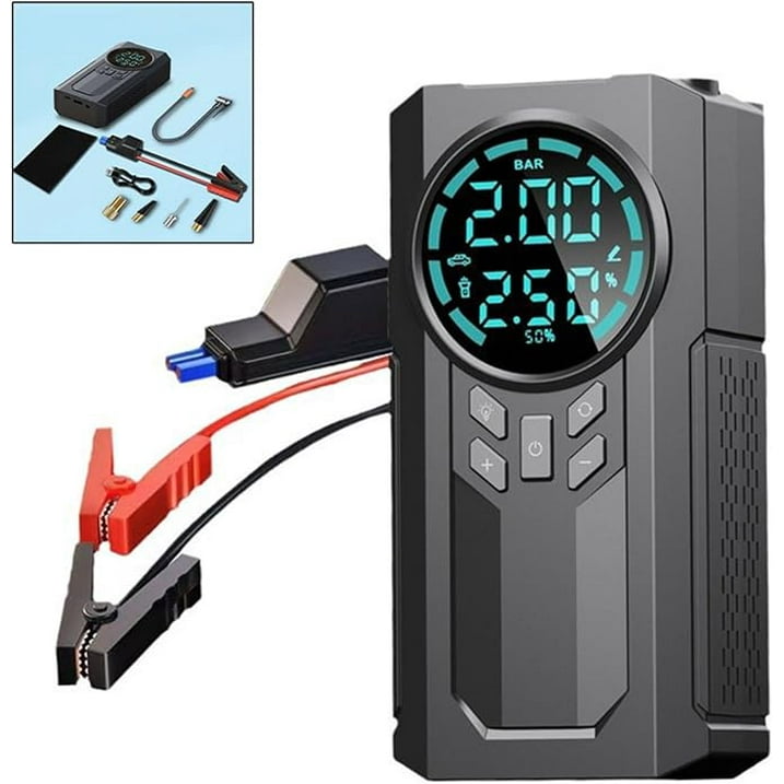 Torio MU-006-A Emergency Start Power Supply 12.8V,150PSI Digital Tire Inflator,10000mAh Large Battery for Car,Bike,Ball,Motorcycle