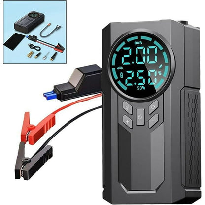 Torio MU-006-A Emergency Start Power Supply 12.8V,150PSI Digital Tire Inflator,10000mAh Large Battery for Car,Bike,Ball,Motorcycle