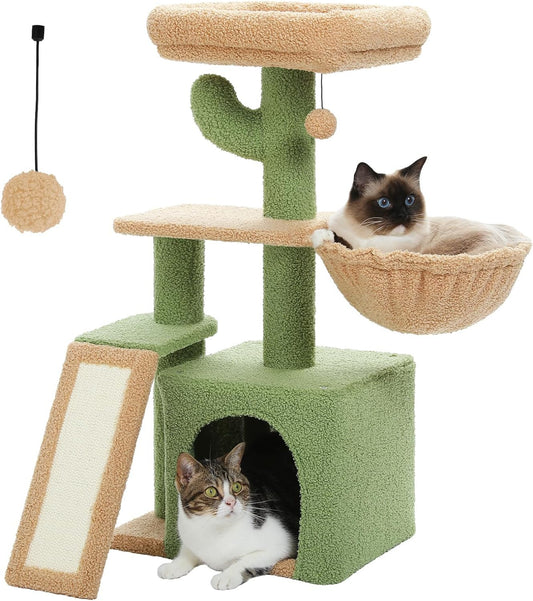 Flower Cat Tree 37in Cute Cat Tree Tower for Indoor Cats